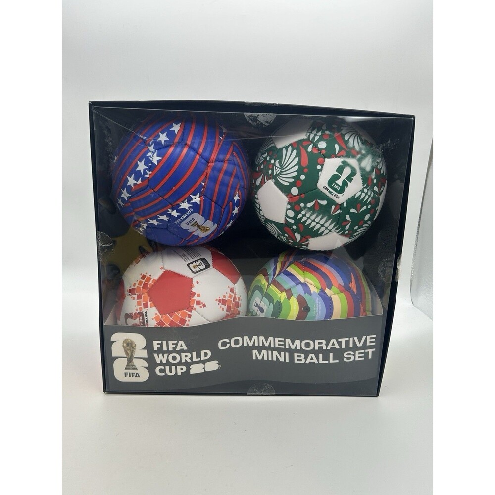 FIFA World Cup 2026 Commemorative Mini Ball Set 4-Box Has Slice In Plastic -Pics